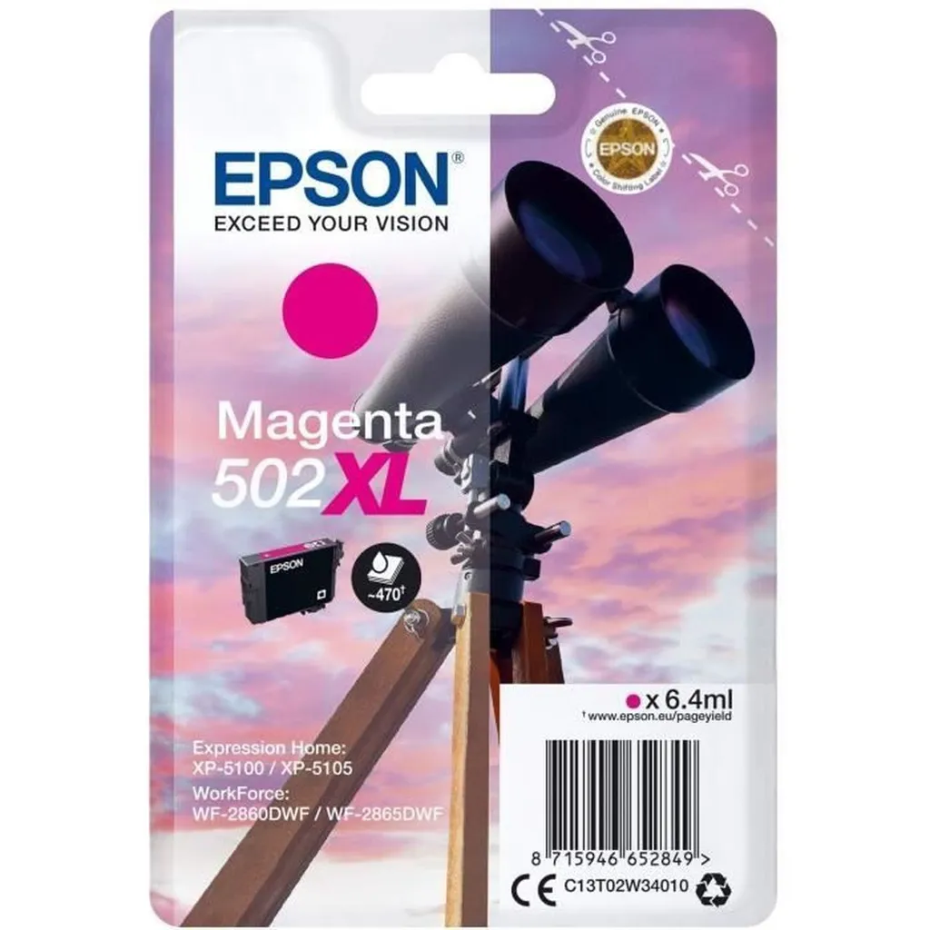 Epson C13T02W34020 502XL cartuccia d'inchiostro 1 pz Originale Resa elevata (XL) Magenta
