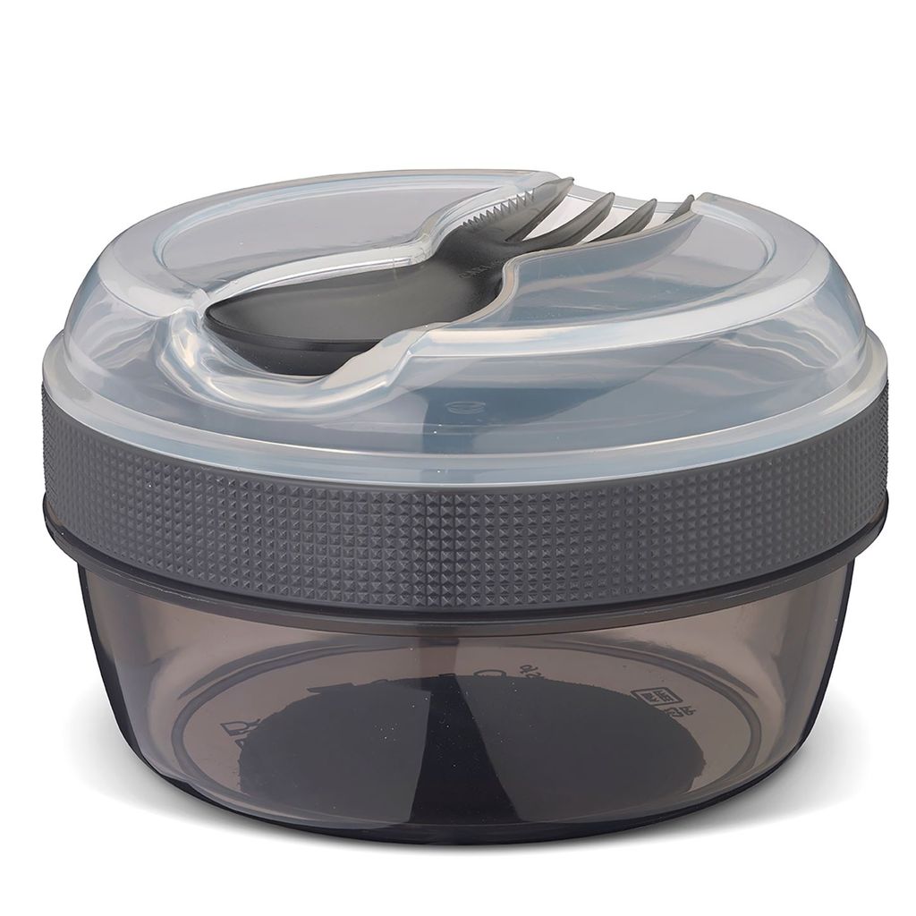 Carl Oscar N’ice Cup Snackschale mit Kühlelement und Besteck, 0.3 L, Schwarz
