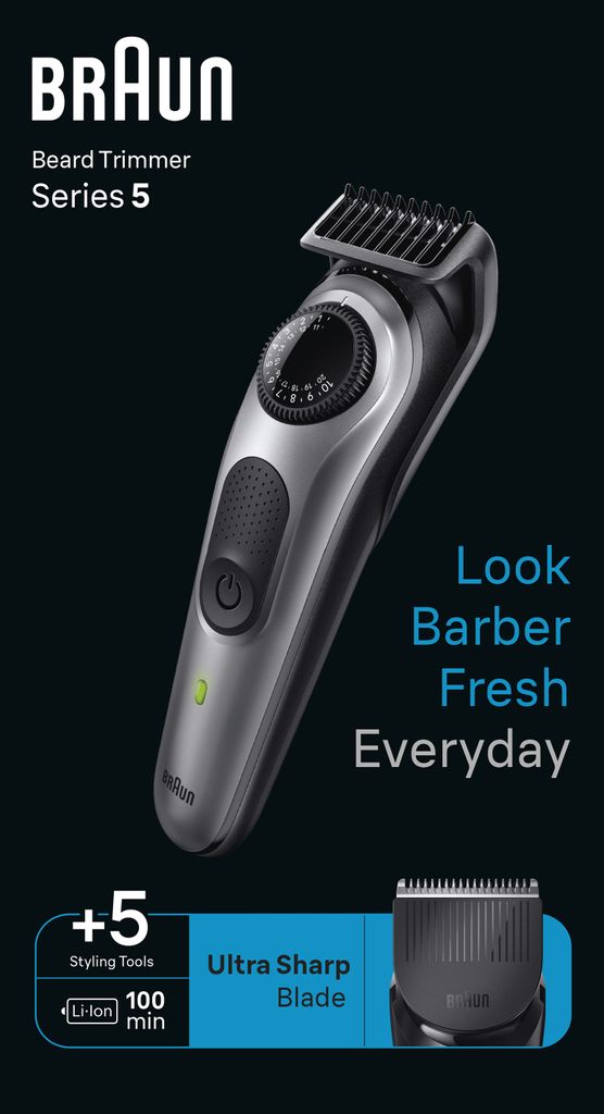 Braun BeardTrimmer 5 80708228 Regolabarba nero Immagine del prodotto 