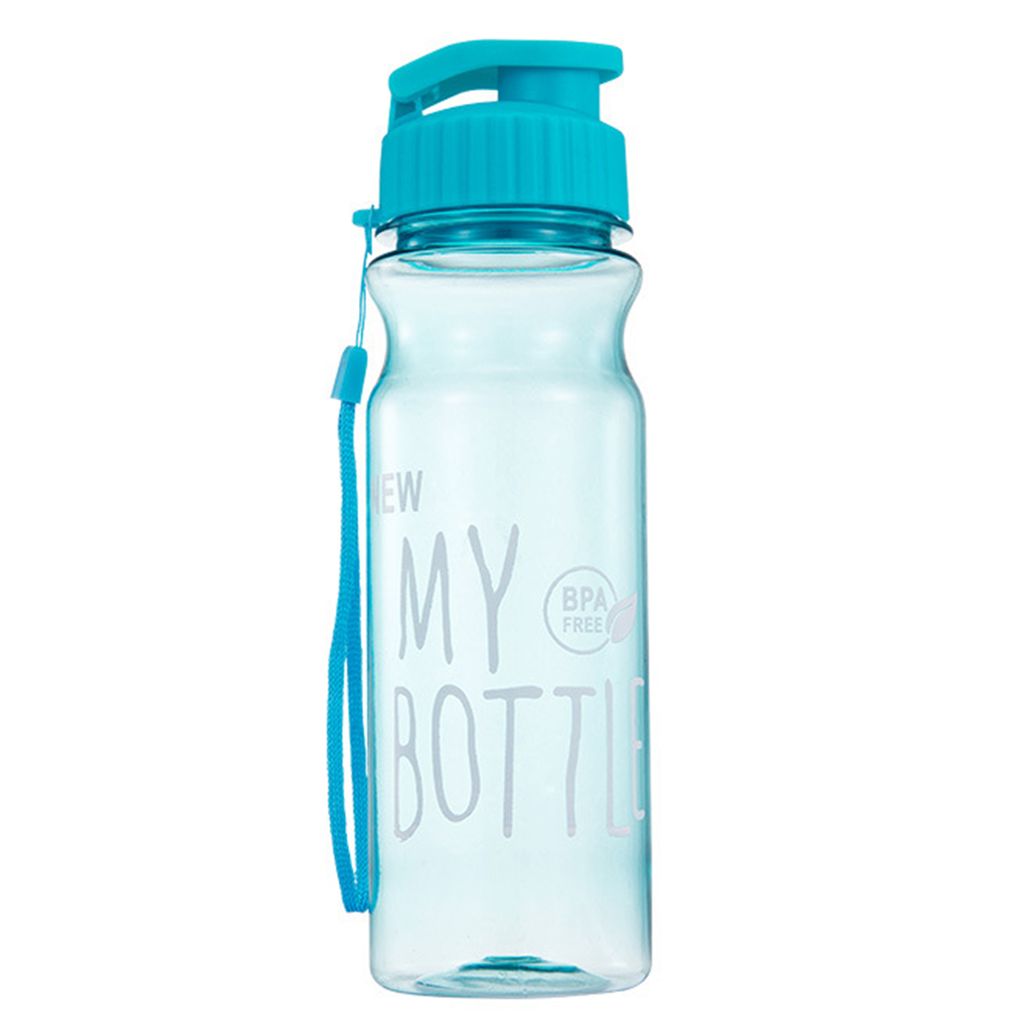 650 ml Wasserflasche in Lebensmittelqualität, große Kapazität, tragbarer Fitness-Sport-Wasserkrug mit Lanyard für den Außenbereich