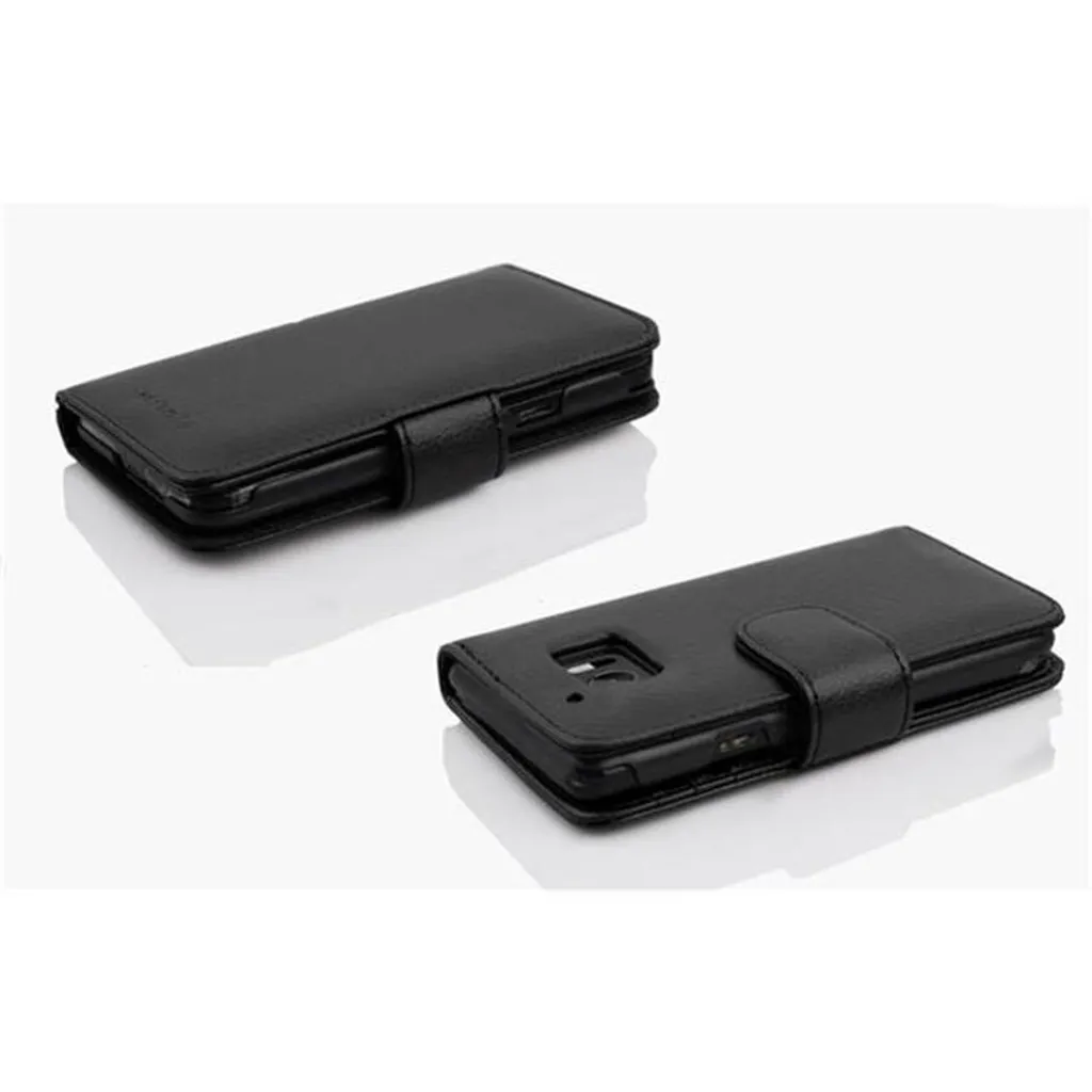 Cadorabo custodia per HTC ONE M10 in nero cover posteriore cellulare protettiva cover libro custodia libretto slot per schede - 5