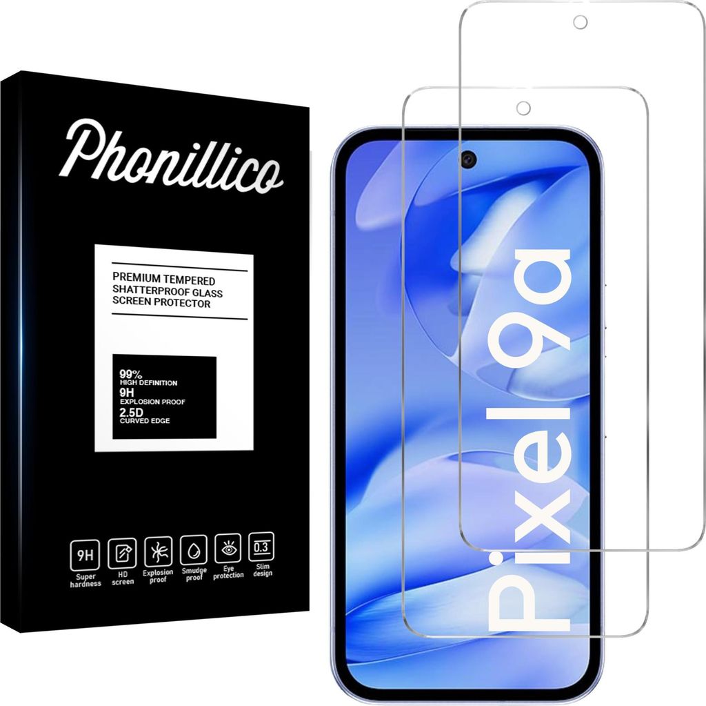 Vetro temperato per Google Pixel 9a [2 pezzi] Pellicola Immagine del prodotto 