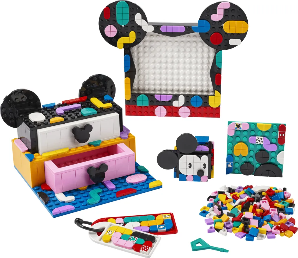 Organiseur de Bureau Enfant Disney : Kit LEGO DOTS Mickey 41964 DIY