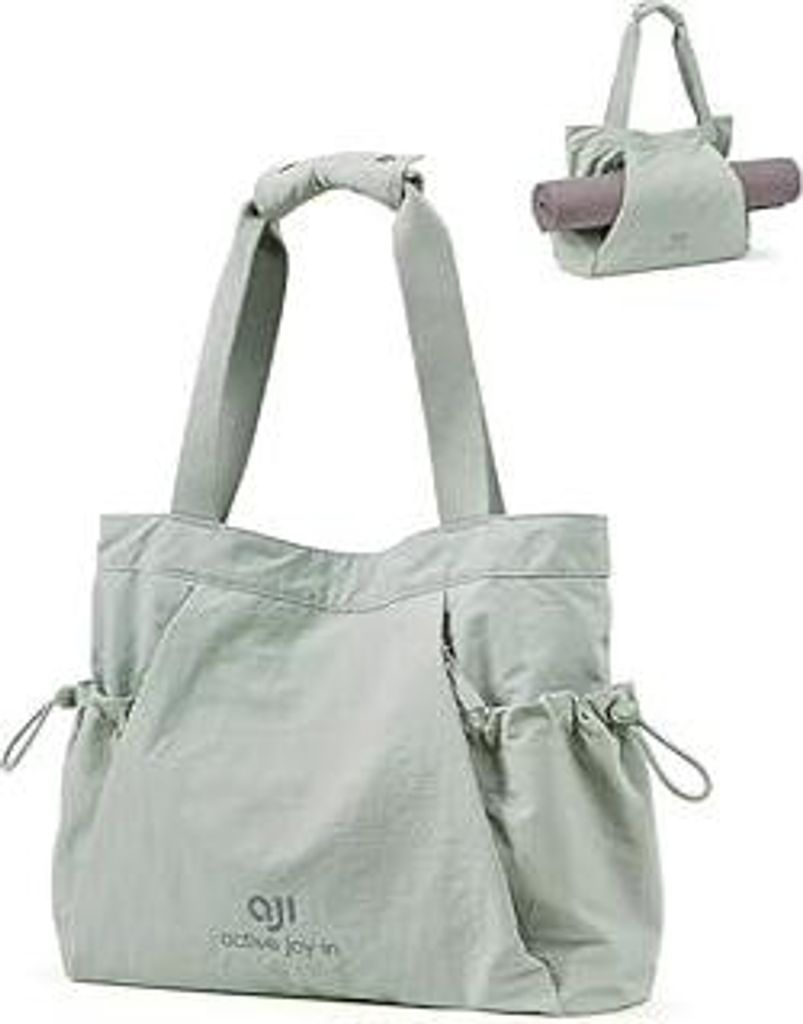 aji Yogatasche, Yoga Tasche mit Nass- und Trockenaufbewahrungstasche und Vielen Fächern, Yogamatte Tasche Leicht für Damen Gym Shopper Sport
