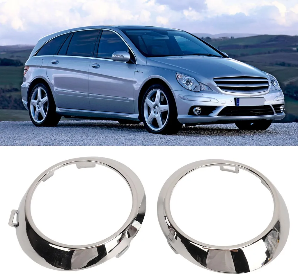 Cadre de Phare Antibrouillard Mercedes Classe R 2006-2010 Chrome Paire