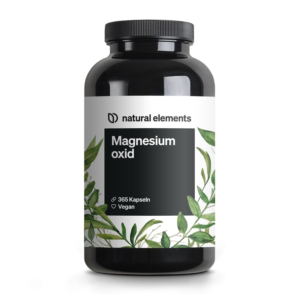 natural elements Magnesium – 365 Kapseln (Jahresvorrat) – Produktbild 