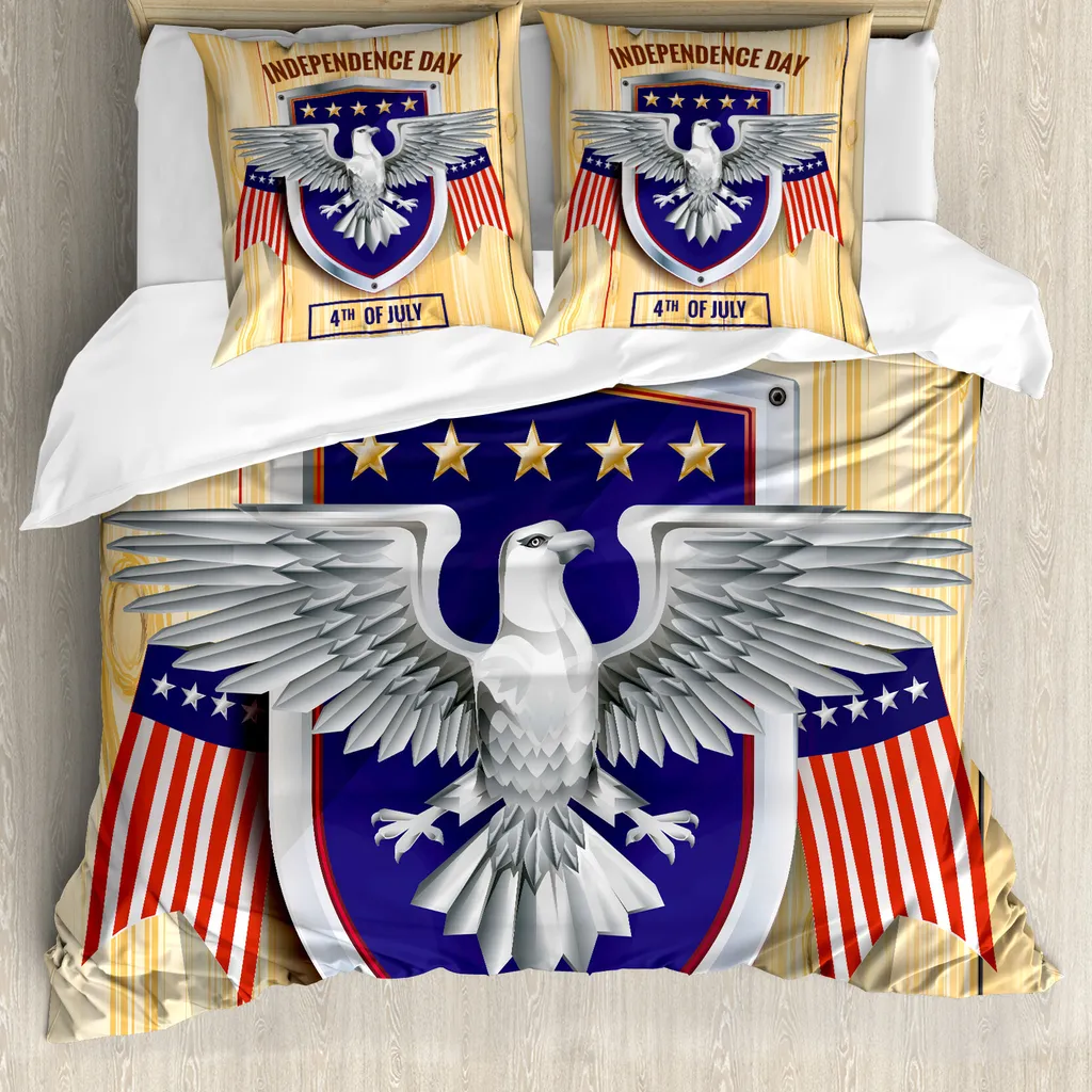 Copripiumino 200x200 ABAKUHAUS Aquila Calva Americana 4 Luglio Multicolore