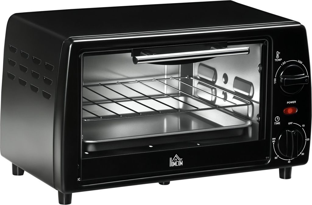 HOMCOM Mini Backofen 10 Liter 750W Kleiner Elektrobackofen, Produktbild 