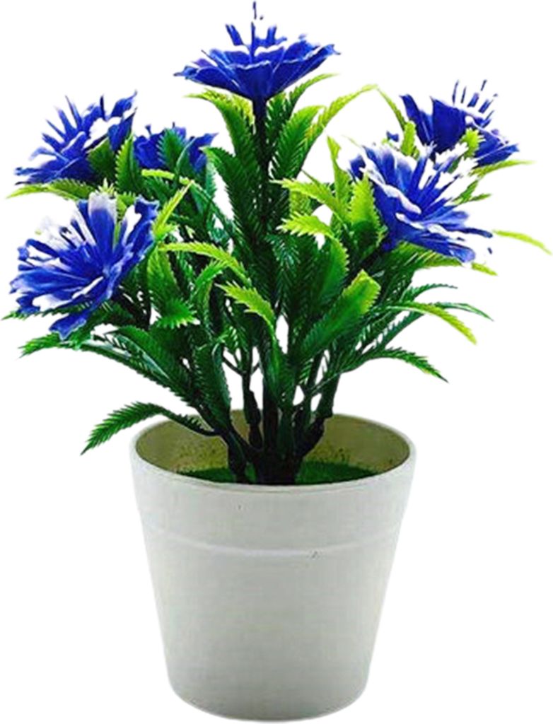1 Set künstlicher Pflanzentopf Kapok Blume Fensterbrille Ornamente Plastikmikro Landschaft Simulation Bonsai für Garten-Lila Orchidee
