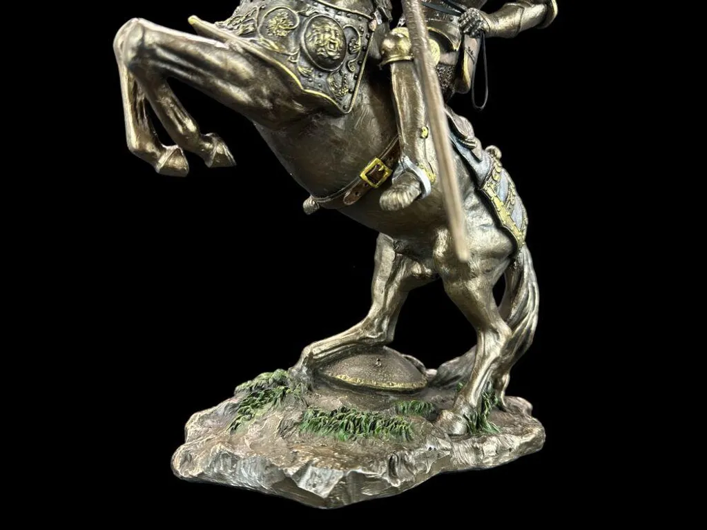 Statue Chevalier à Cheval Veronese WU73736A4 Peinte à la Main 27cm - 9