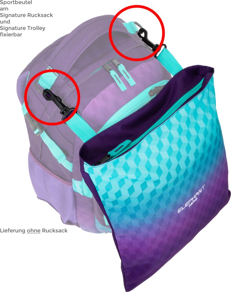 Turnbeutel Kinder Elephant Hero Signature Attach Bag Produktbild 4