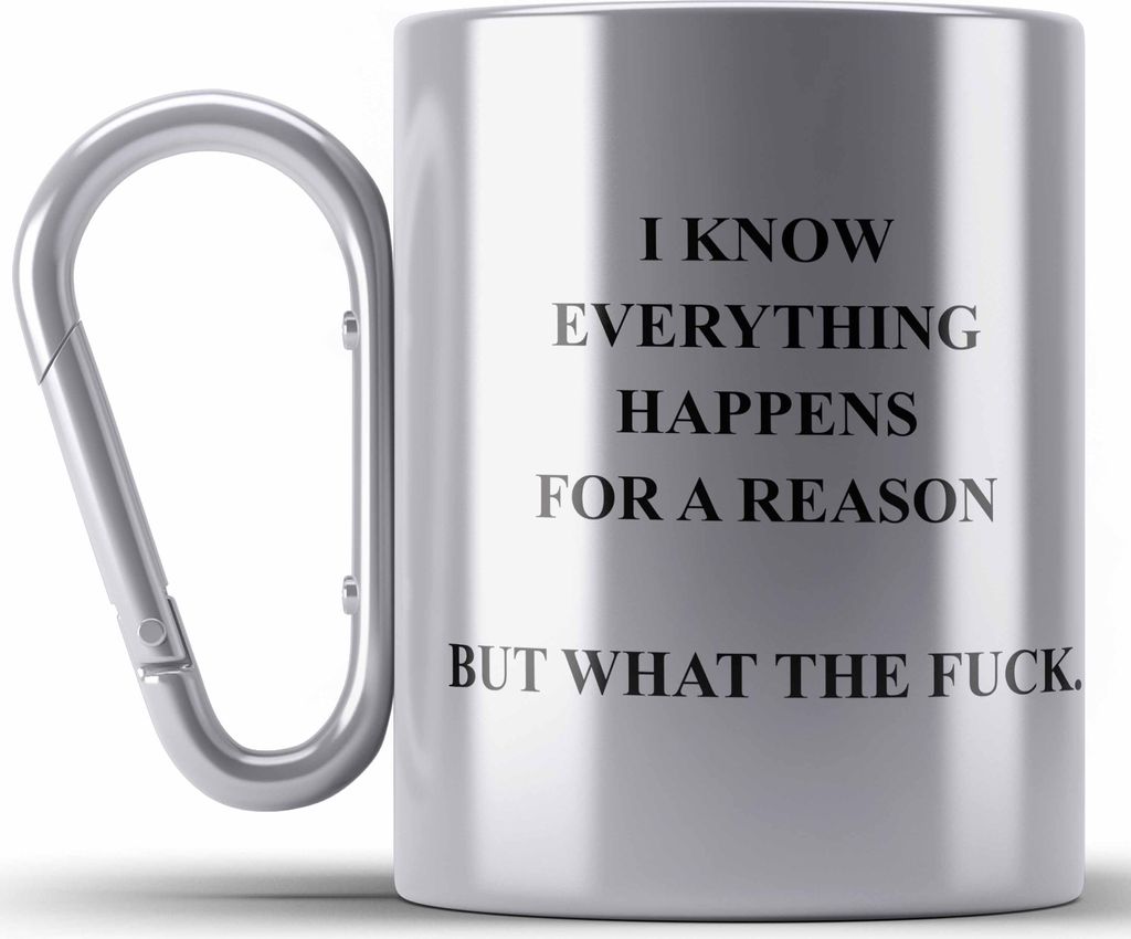 Trendation - Lustige Edelstahl Tasse Karabiner mit Spruch für Frauen Männer Arbeit Büro Lustig Edelstahl Tasse Karabinern Becher mit Sprüchen K...