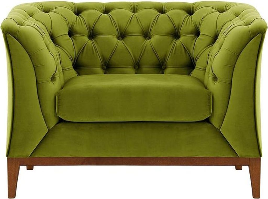 Sessel Chesterfield Modern Wood aus medizinischem Schaumstoff-Velluto 9-aveo