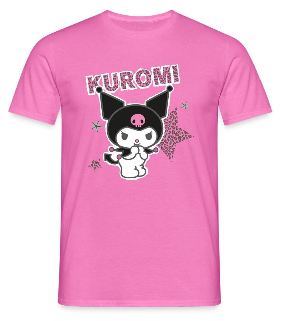 Spreadshirt Kuromi Mit Schriftzug Leo Stil Männer T-Shirt, S, Pink