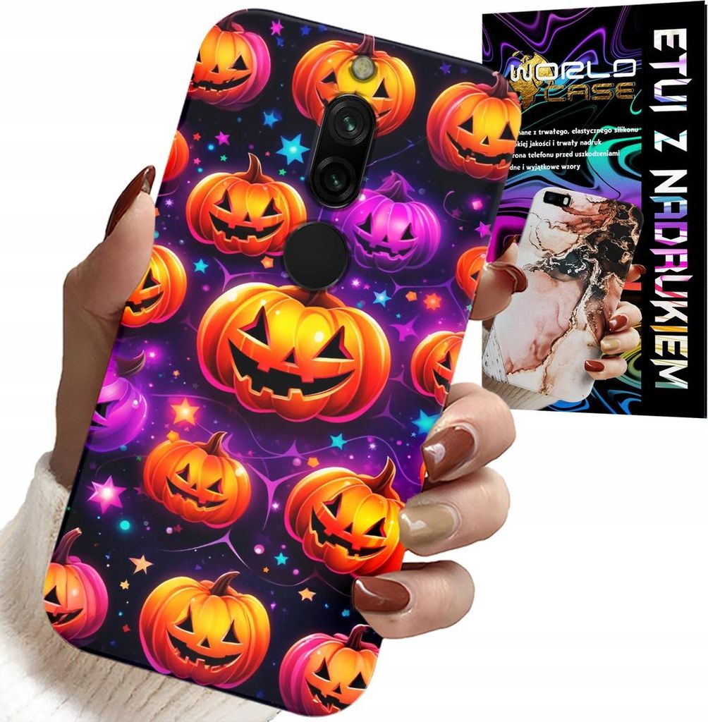 Hülle Für Xiaomi Redmi 8 - Halloween, Salem, Gruselige Kürbisse, Designs
