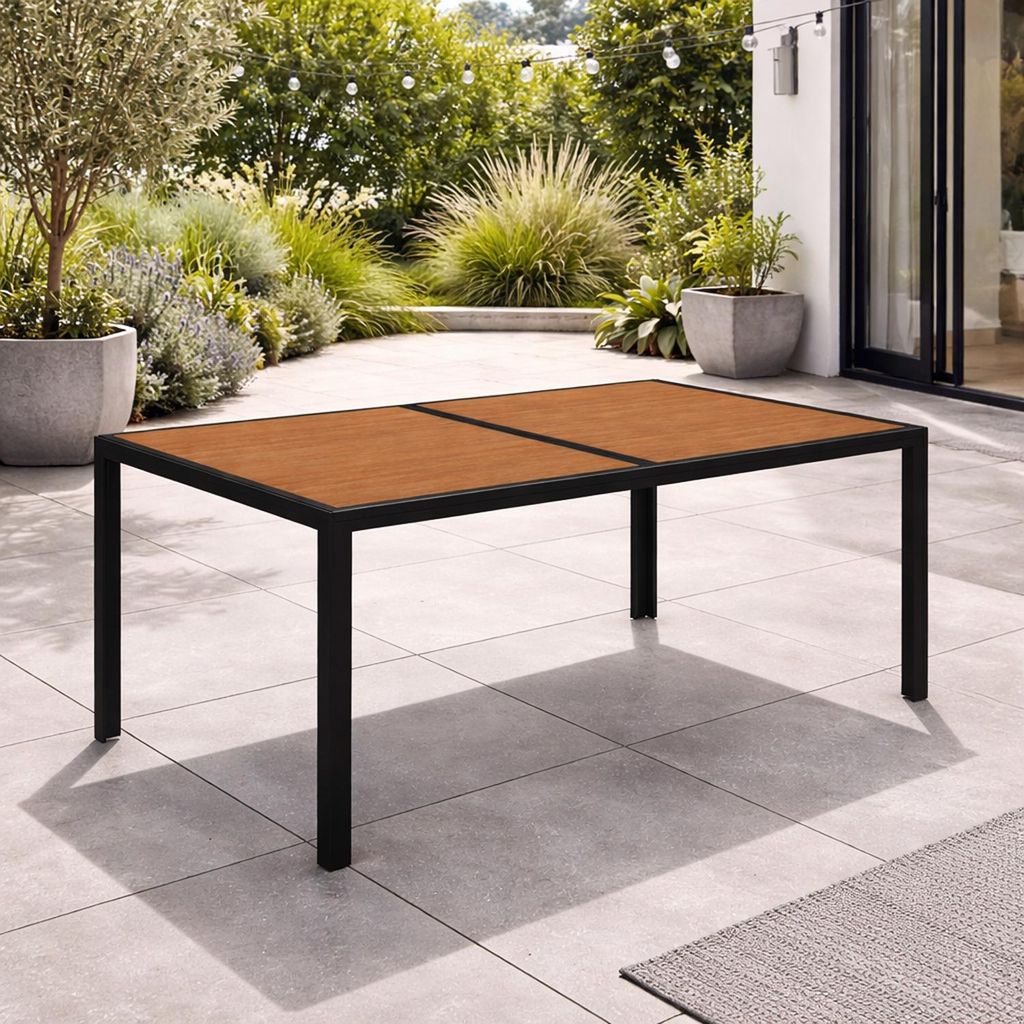 Gartentisch Esstisch Outdoor Tisch Holzoptik Gartenmöbel Produktbild 