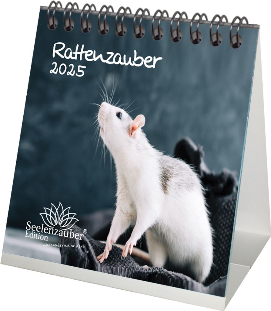 Rattenzauber Kalender für 2025 Format 10cm x 10cm Ratten - Seelenzauber