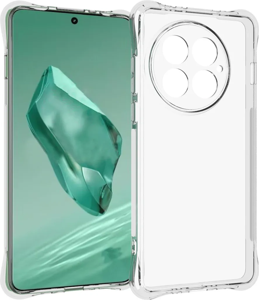 AQGG Custodia per OnePlus 12 (6.82), [2 Pezzi] Trasparente Morbido Silicone Custodia Protettivo TPU Protezione Case, TPU Bumper Leggero Morbido Shell Case per OnePlus 12