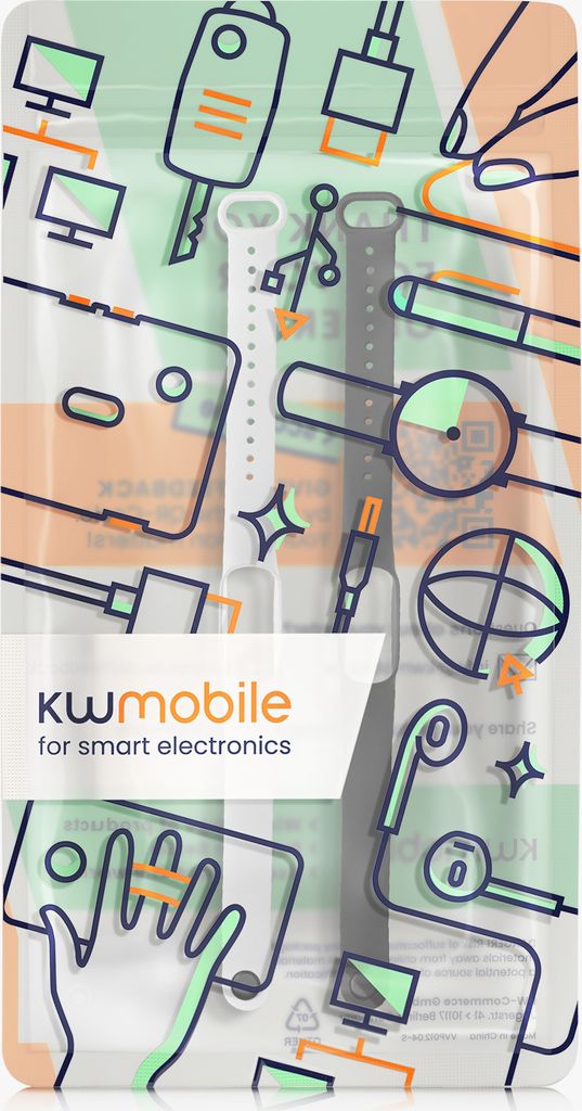 kwmobile 2x Sportarmband kompatibel mit Xiaomi Mi Band 4 Produktbild 7