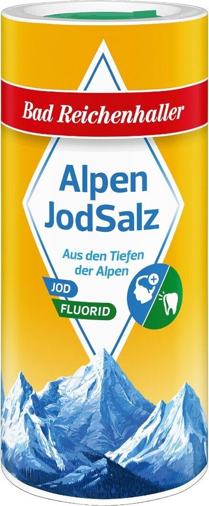 Bad Reichenhaller Alpen Jodsalz + Flourid Dose 500g Produktbild 