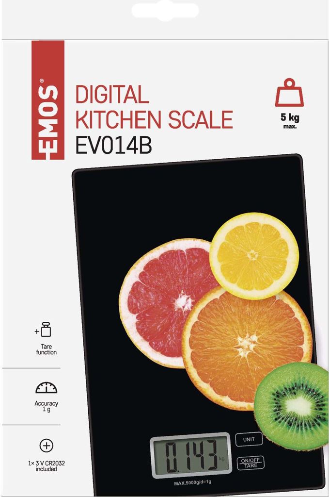EMOS Küchenwaage aus Hartglas, Digitalwaage mit LCD Produktbild 10