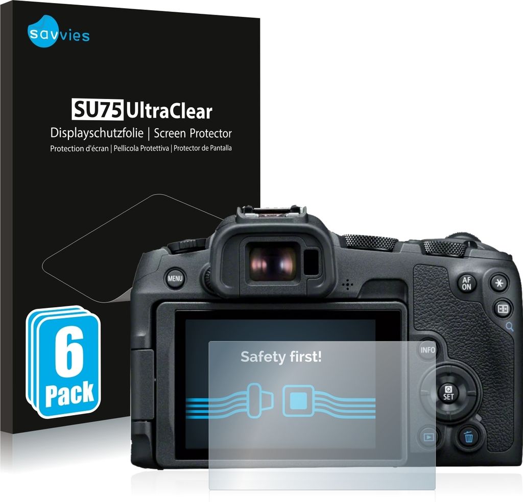 6x Für Canon EOS R8 Schutzfolie Savvies Displayschutz Display Schutz Folie Klar Transparent