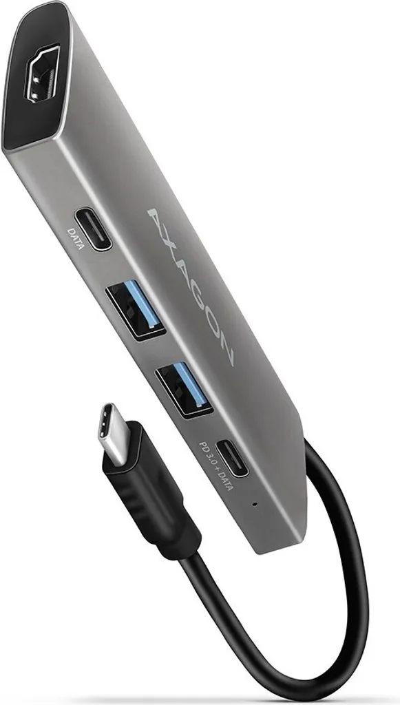 Station Accueil USB-C pour Télétravail AXAGON HMC-5G2 Double Écran 4K