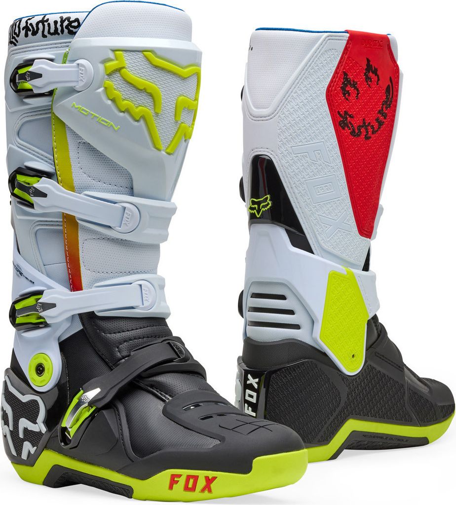 FOX Motion Hello Future Special Edition Motocross-Stiefel, rot/schwarz/weiß, 11.5