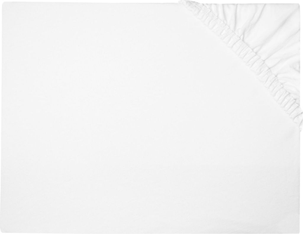 Spannbettlaken, 180x200 cm, 80% Baumwolle / 20% Polyamid, weiß