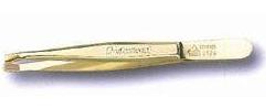 Pinzette vergoldet gekröpft - 9cm - Erbe Solingen