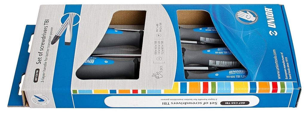 Unior Schraubendreher-Set TBI, im Sichtkarton, 607CS5TBI Produktbild 