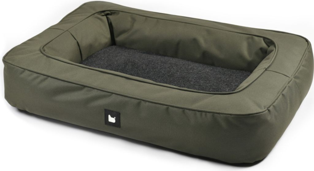 Extreme Lounging - b-dog luxury mighty - orthopädisches Hundekissen - waschbar mit Reißverschluss - abnehmbares Kissen - 80x60x15cm - waldgrün