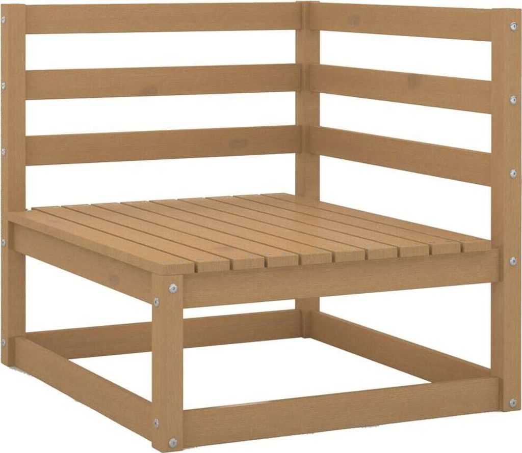 "SALE 2026"Gartensofas - Braun 2tlg. Garten-Lounge-Set mit Kissen Honigbraun Massivholz Kiefer Stabli Möbel8824228