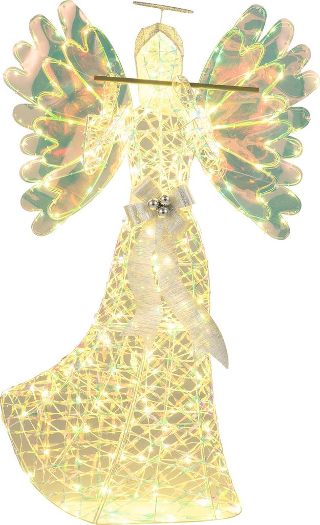 COSTWAY Ange de Noël 158cm illuminé grand, ange irisé avec Image du produit 