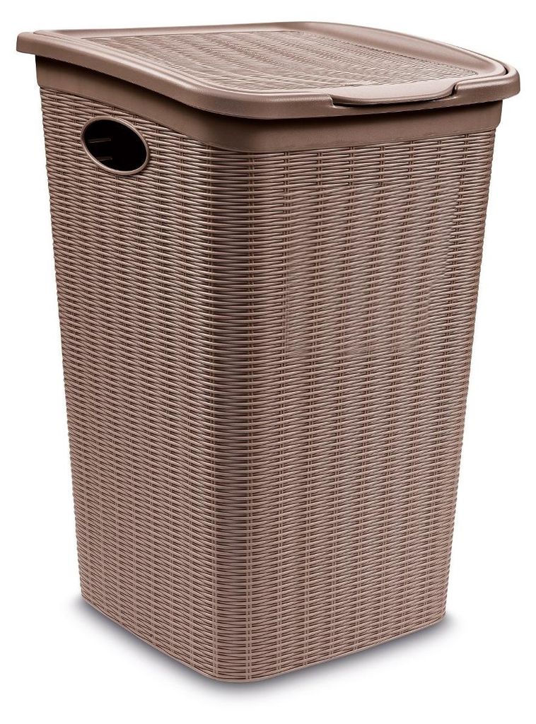 Stefanplast Elegance Wäschekorb, Beige, 28,5 x 39 x 54 cm
