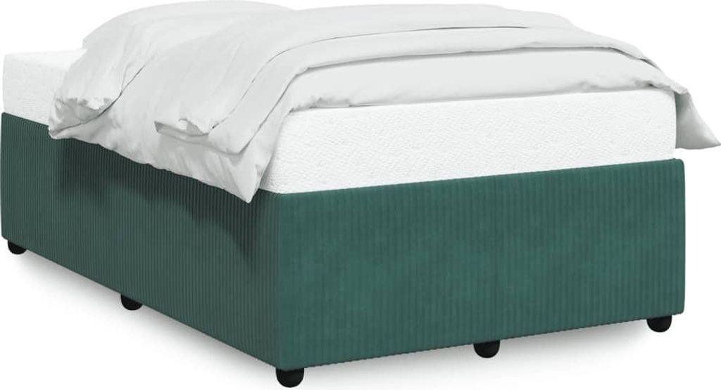 Maison Exclusive - Bettgestell ohne Matratze Dunkelgrün 120x190 cm Samt