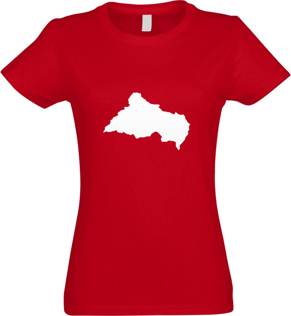 Kiwistar - T-Shirt tailliert - Damen - rot - Zentralafrikanische Republik - mit Motiv Bedruckt - Funshirt Design - Sport - Freizeit - Damen - M