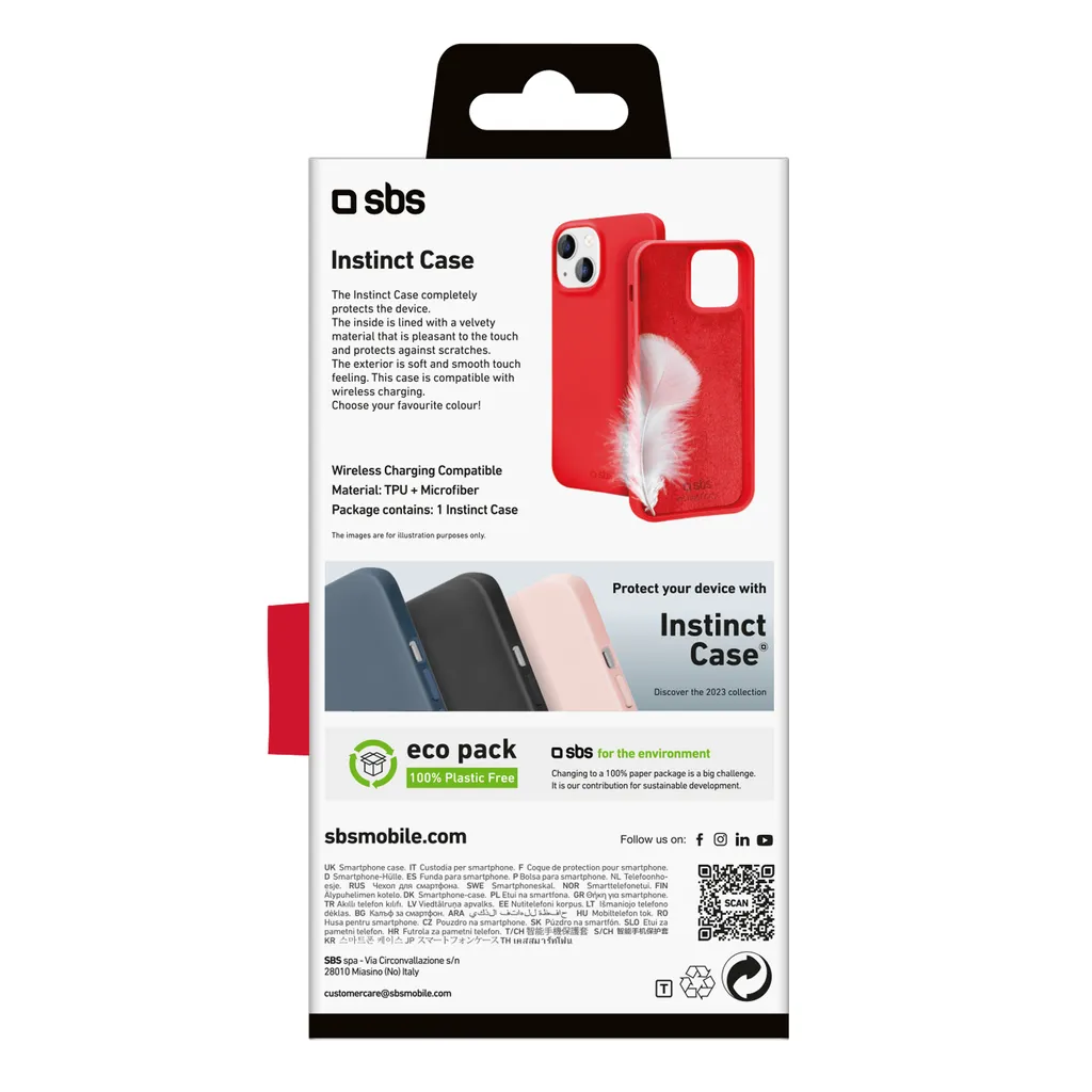 Coque SBS Rouge Anti-Rayures pour Smartphone 6.1" - Sécurité Maximale