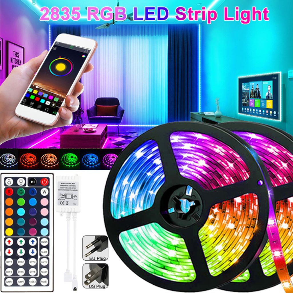 RGB LED Stripe 5 M Band 5050 Bluetooth Leiste Streifen Leuchte mit Fernbedienung