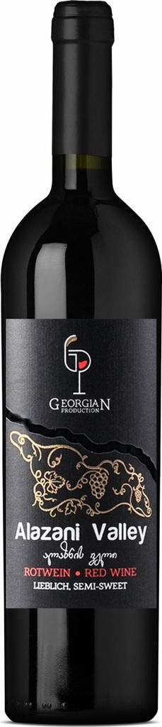 Alazani Valley Rot Georgian Production Rotwein lieblich Produktbild 