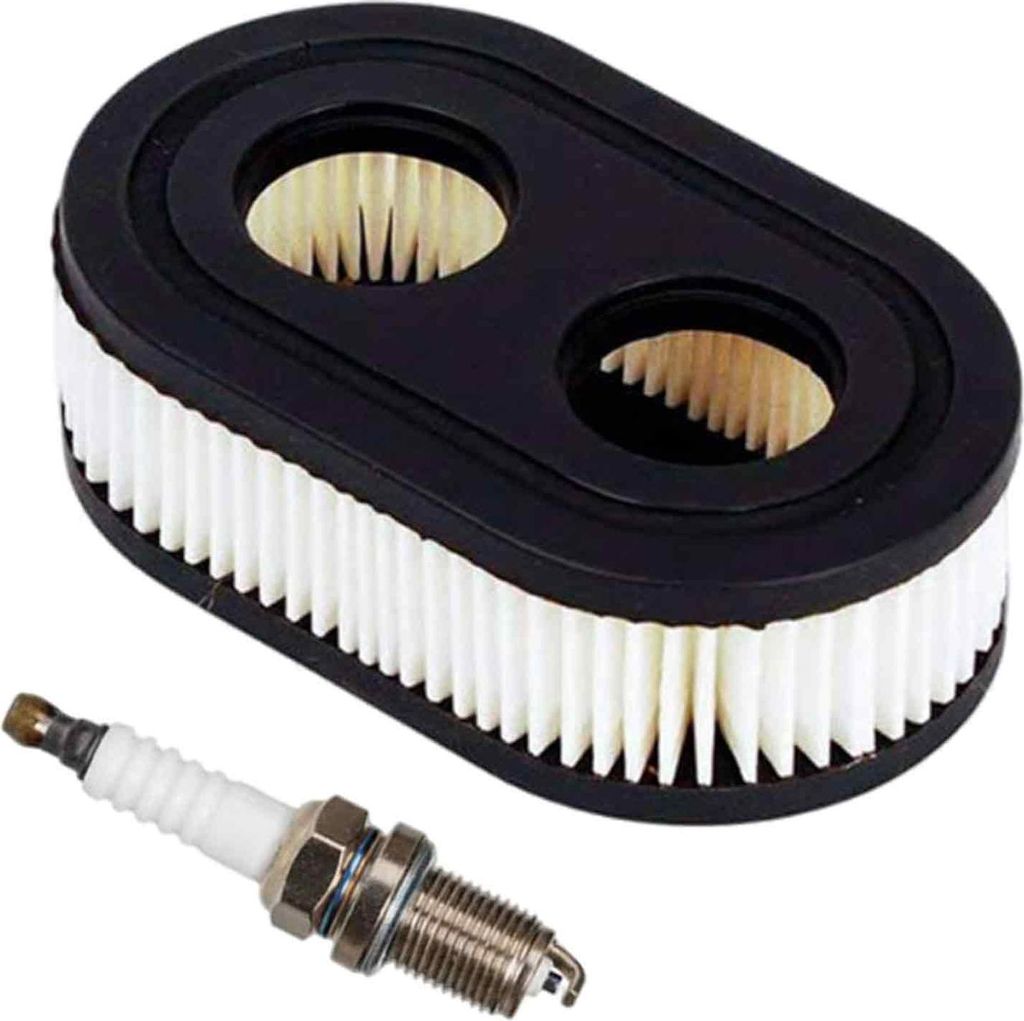 1 Rasenmäher-Luftfilter mit 1 Zündkerze, kompatibel mit Briggs & Stratton Motoren 798452 593260, Motor 4247 5432 5432K, Rasenmäher-Filterersatz,...