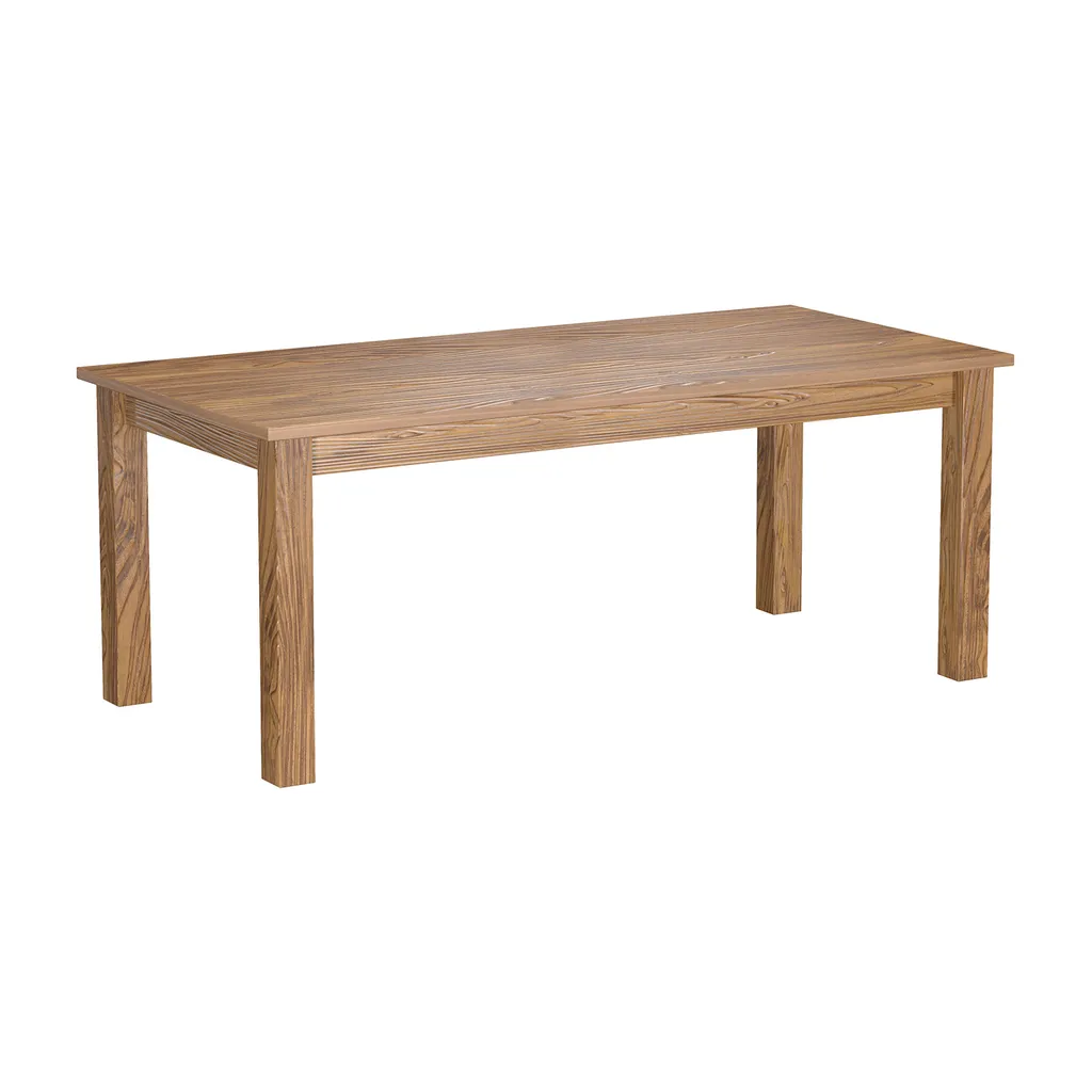 Table salle à manger EL DORADO 178 cm finition chêne antique chic
