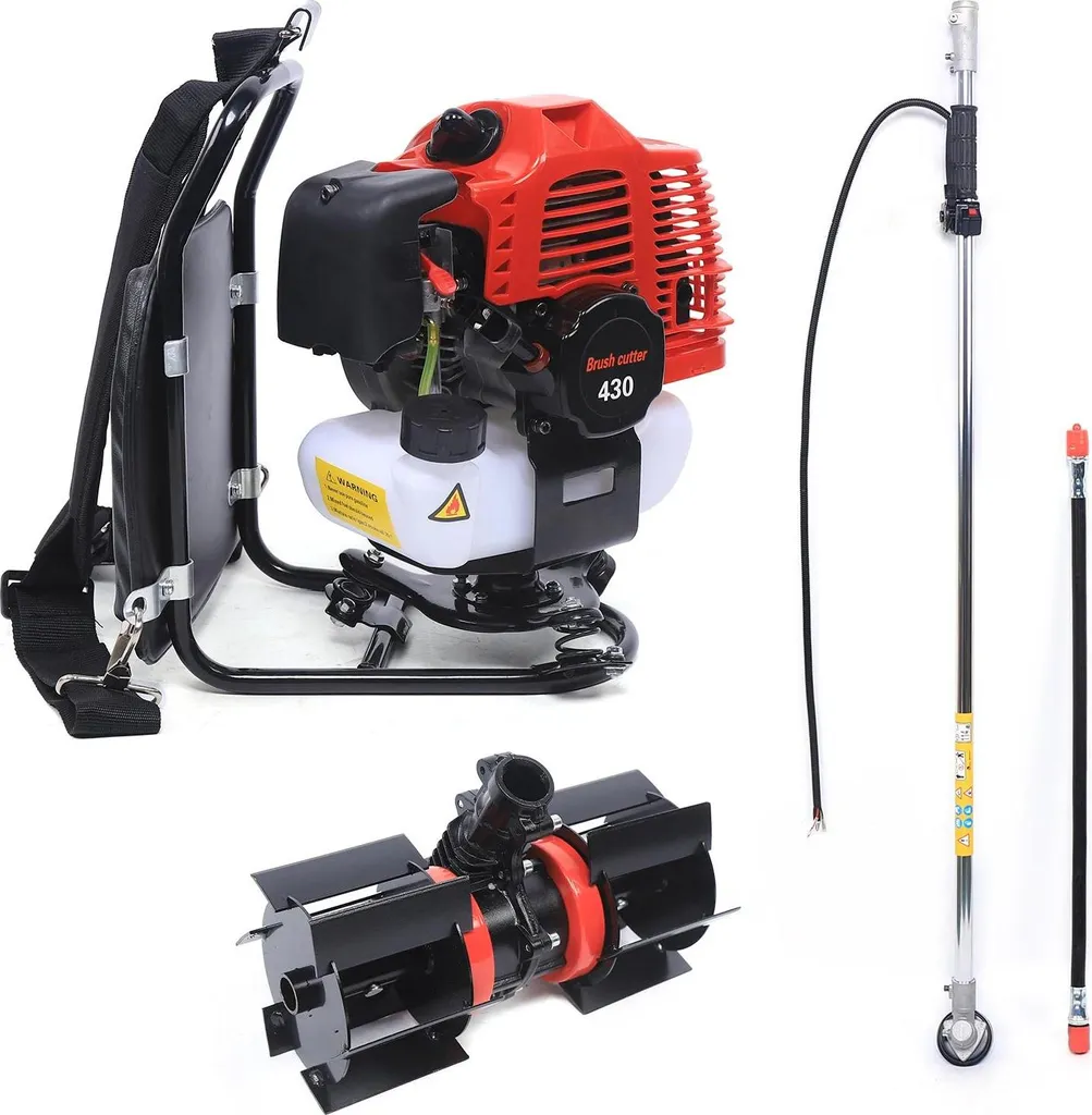 Motobineuse thermique TBG430 43 cm³ - Cultivateur 2 temps et coupe-bordure
