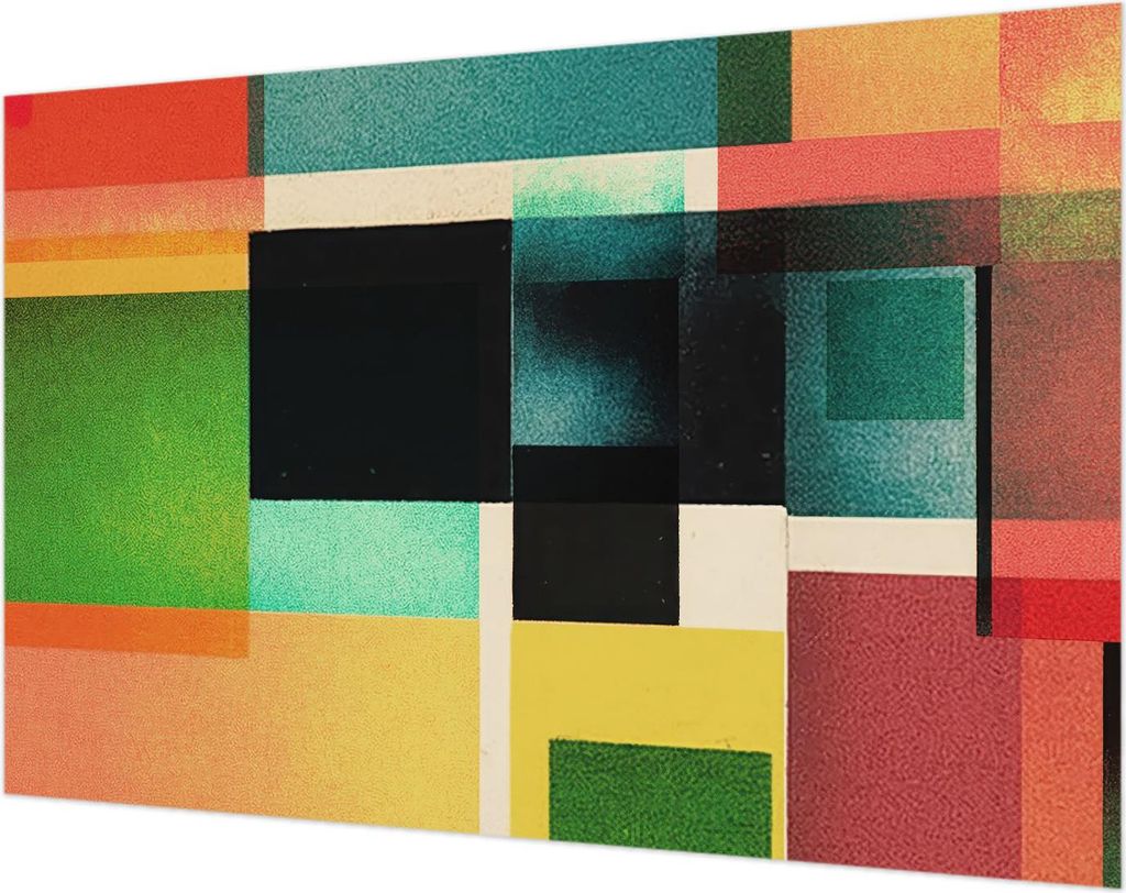 Wandtapete - Dekorative Tapete für Wohnzimmer- Tapetenfolie für Wanddekoration - 104x70 cm - Geometrische Abstraktion