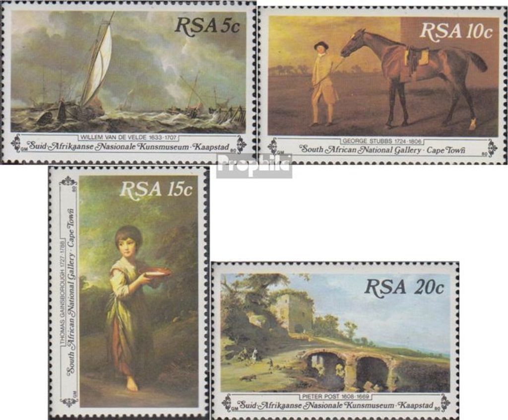 Briefmarken Südafrika 1980 Mi 575-578 (kompl.Ausg.) gestempelt Nationalgalerie