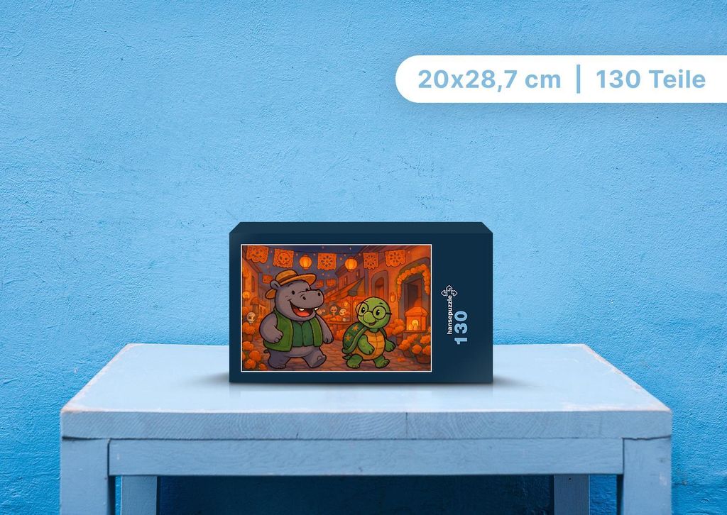 hansepuzzle 110743 - Sash und Taz Puzzle, 130 Teile, Kinder, 28,7 x 20,0cm mit hochwertiger Aufbewahrung, Kartonbox und wiederverschließbarem Beutel