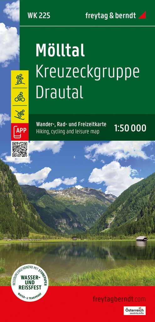 freytag & berndt Wanderkarte WK 225 Mölltal, Kreuzeckgruppe - Drautal 1:50.000
