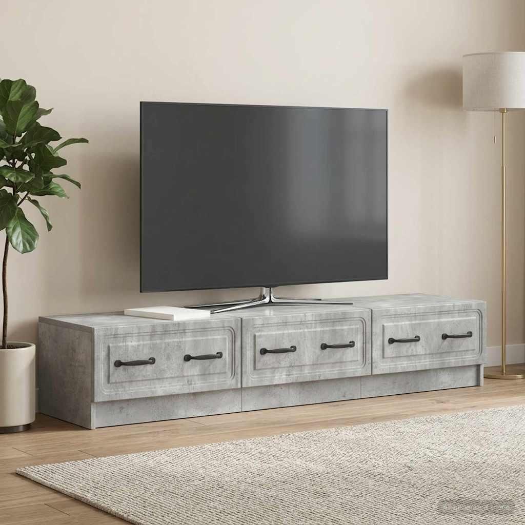 Maison Exclusive - TV-Schränk Betongrau 147 x 34,5 x 27 cm Holzwerkstoff