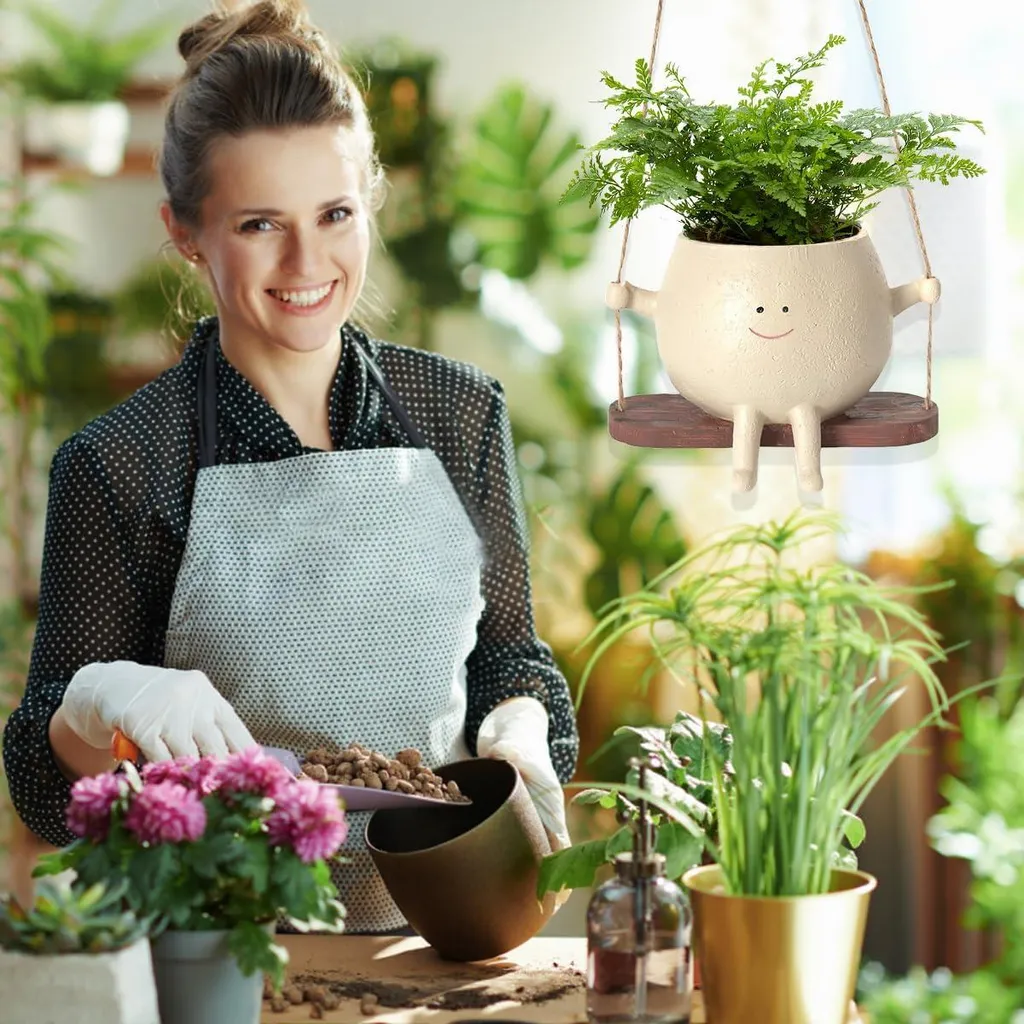 Pot de fleurs oscillant résistant aux UV idéal pour intérieur et terrasse