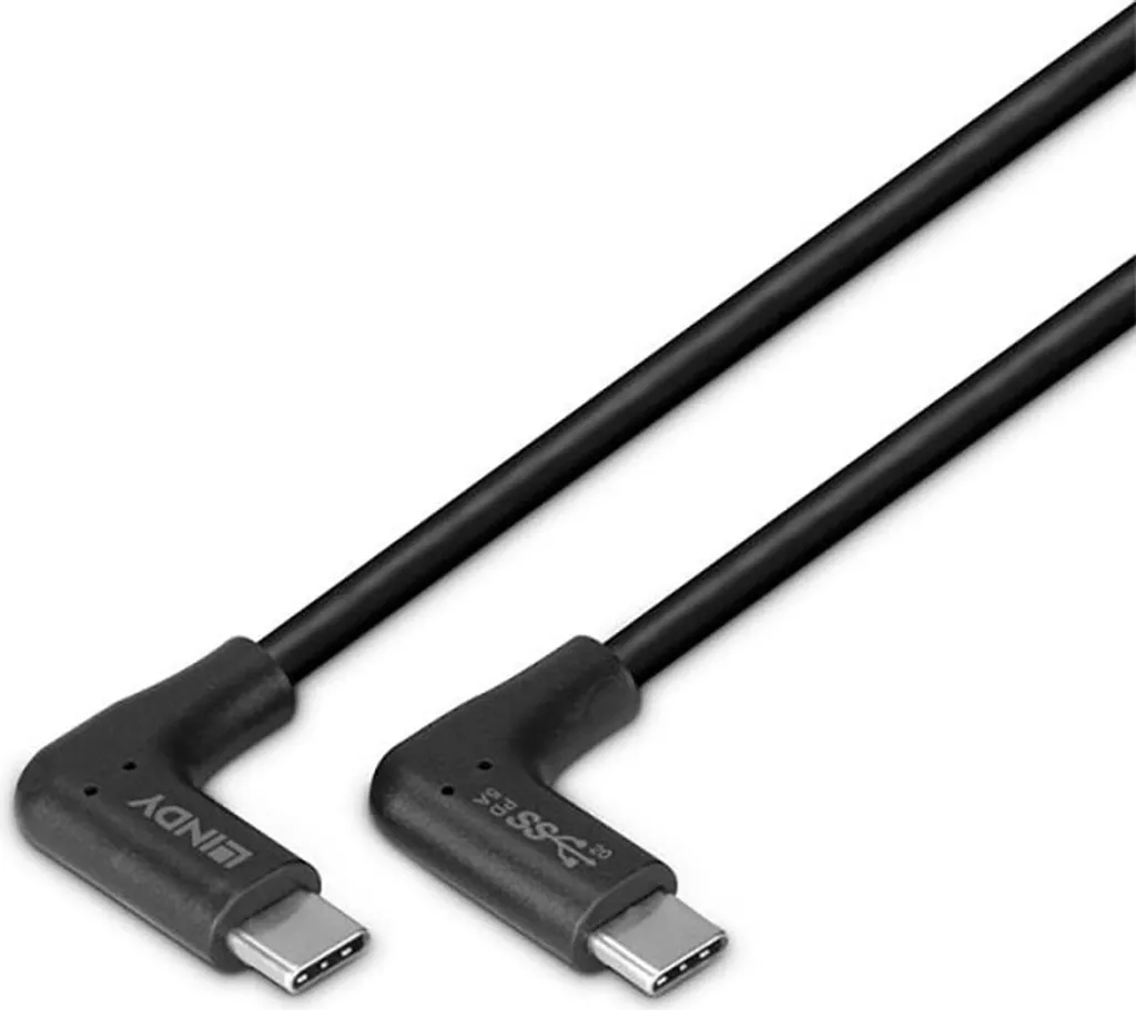Câble USB 3.2 Type C 1,5m Double Angle 90° Lindy 32024 SuperSpeed
